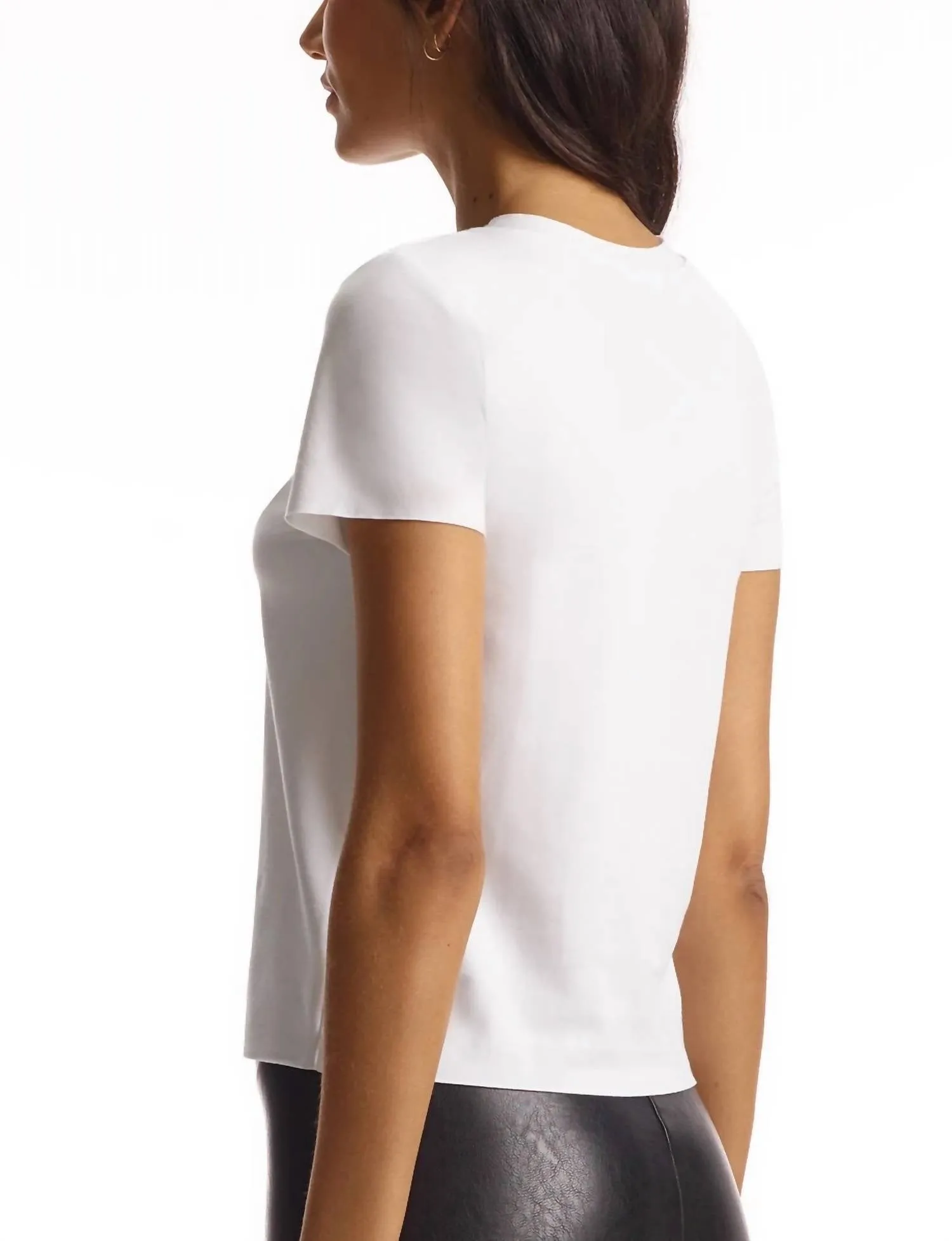 Essential Cotton Crewneck Tee In White