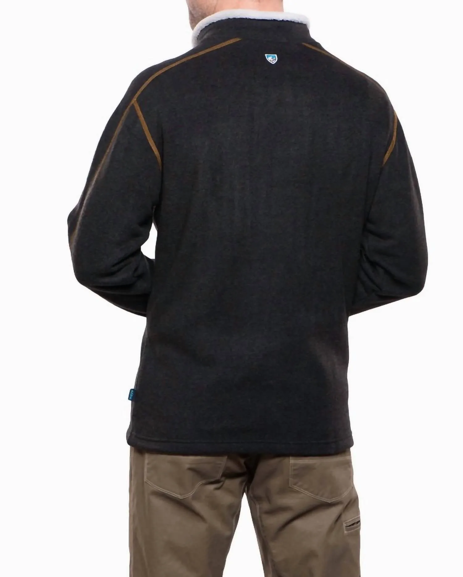 Europa 1/4 Zip Sweater In Charcoal