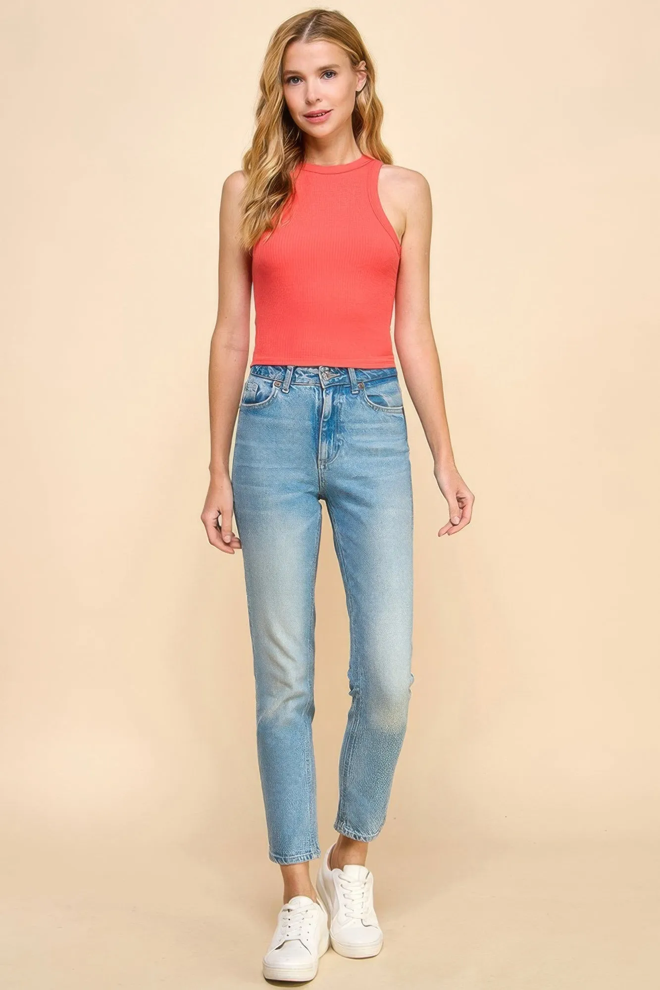 FASHNZFAB Women's Heavy Ribbed Tank Top