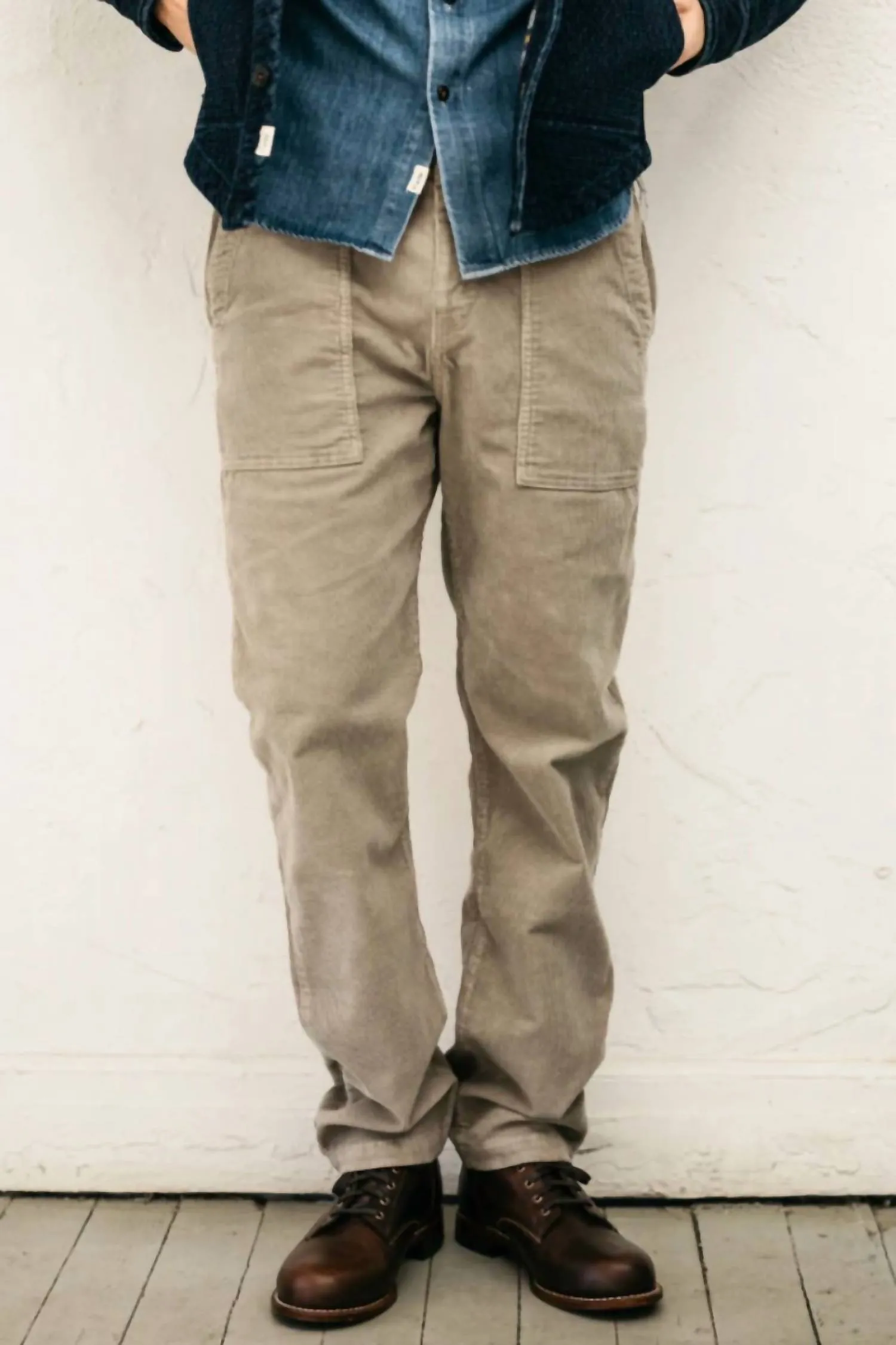 Fatigue Pants 16W Corduroy Pants In Light Gray