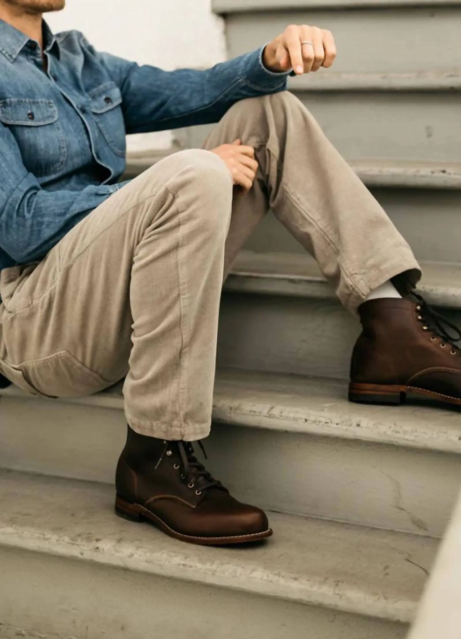 Fatigue Pants 16W Corduroy Pants In Light Gray