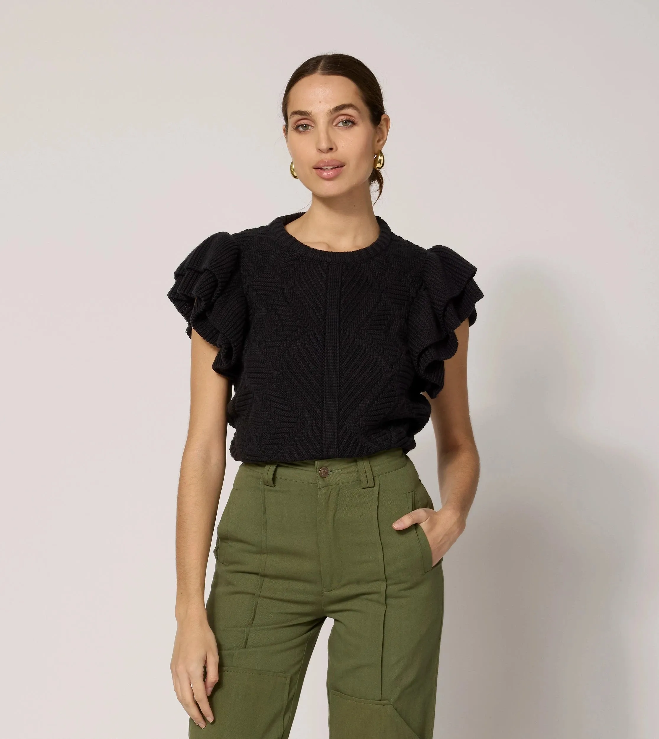 Fayth Sweater Vest | Black