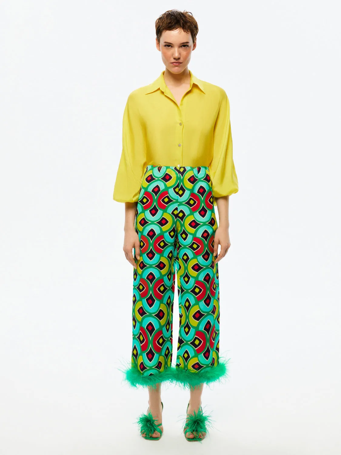 Feather Boa Pants