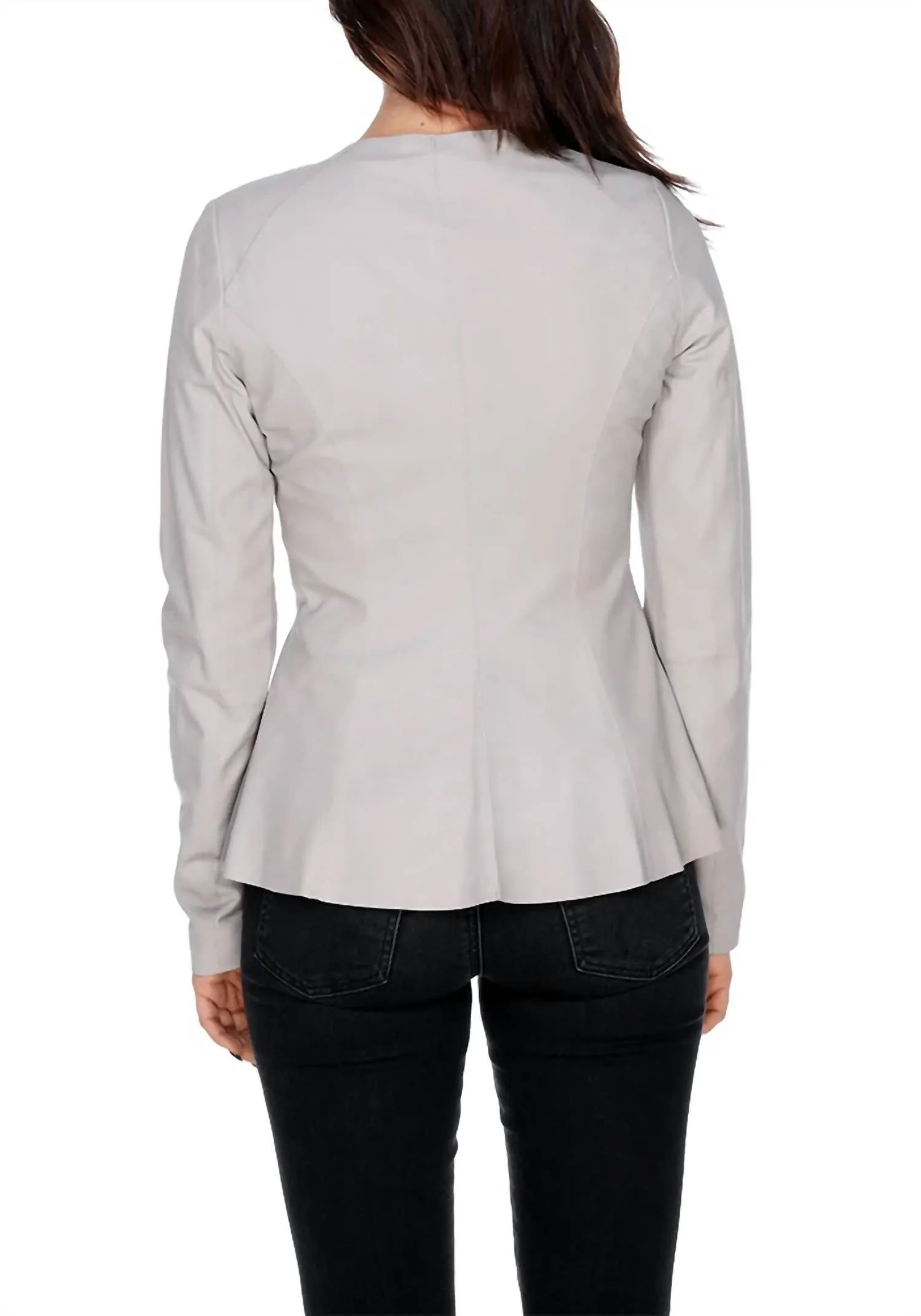 Flare Fitted Jacket In Mastic