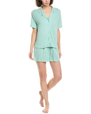 Flora by Flora Nikrooz 2pc Crinkle Top & Short Set