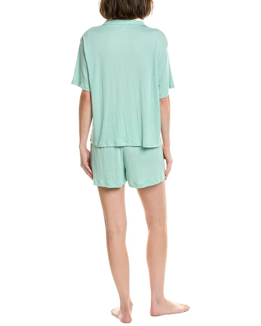 Flora by Flora Nikrooz 2pc Crinkle Top & Short Set