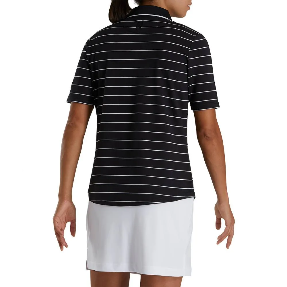 FootJoy Pique Half Sleeve Pinstripe Golf Polo 2022 Women
