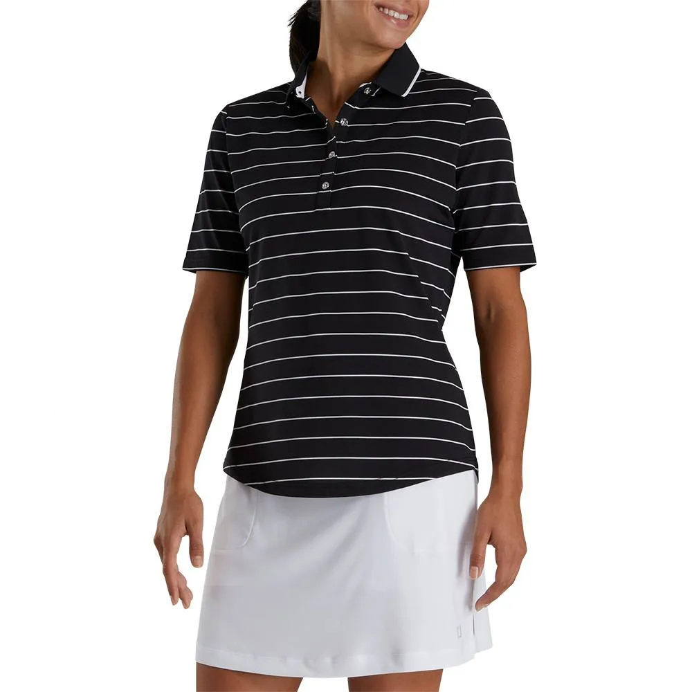 FootJoy Pique Half Sleeve Pinstripe Golf Polo 2022 Women