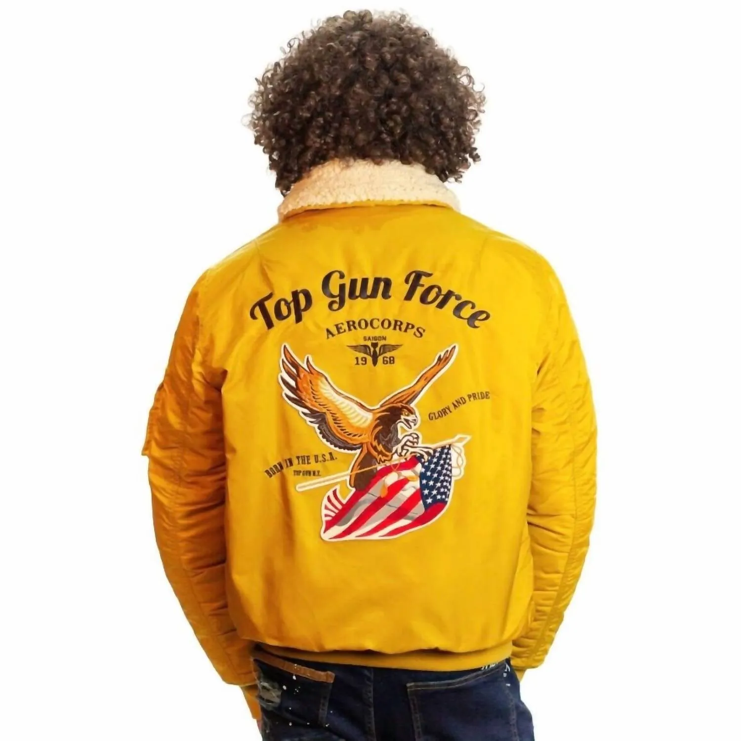 Force Cw45 Bomber Jacket In Yellow
