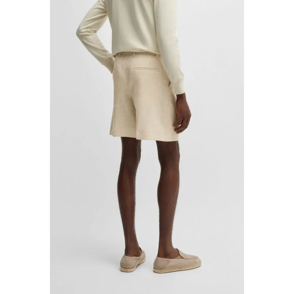 Formal shorts in stretch tweed