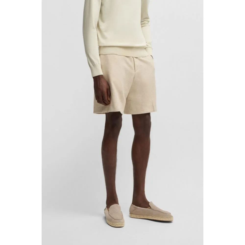 Formal shorts in stretch tweed