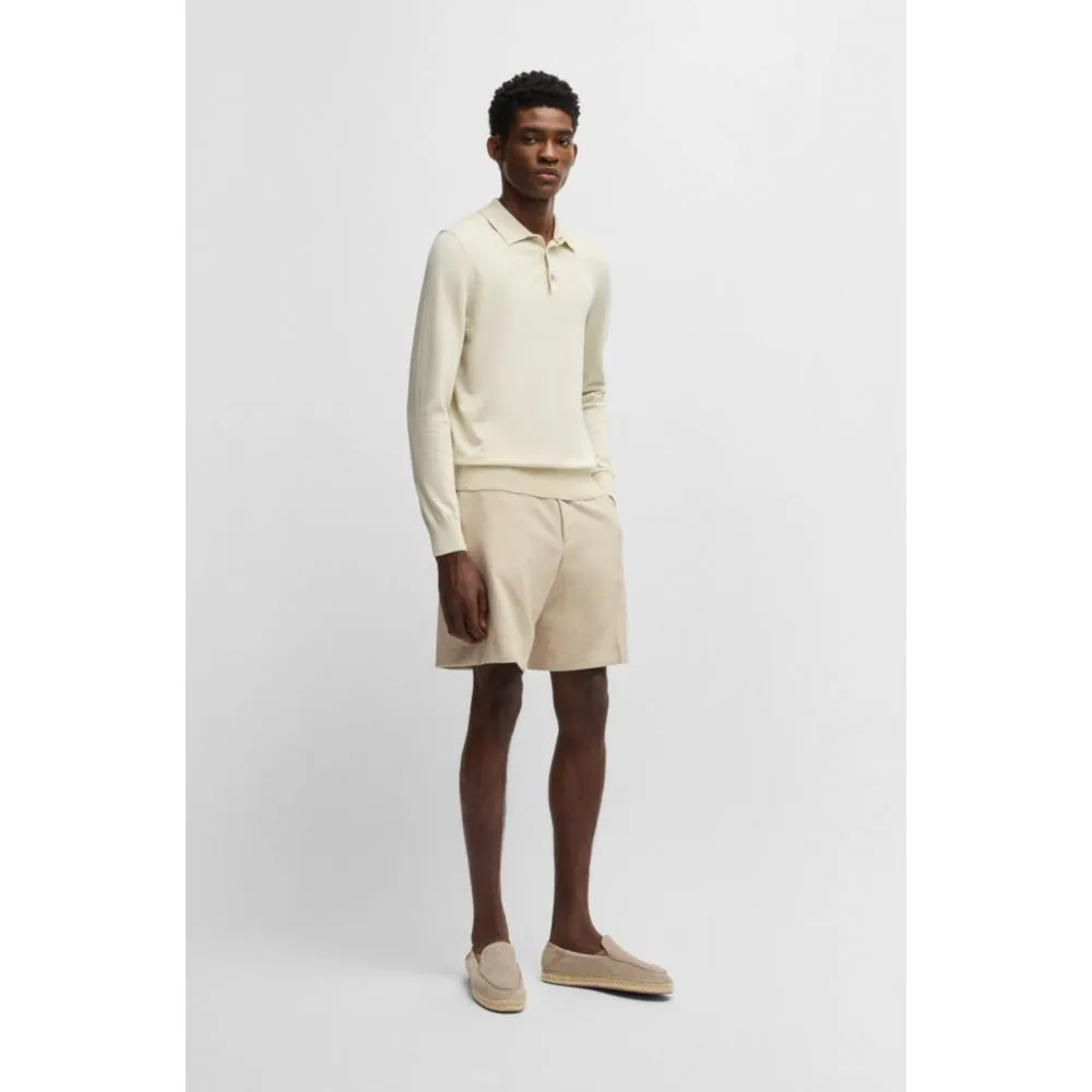 Formal shorts in stretch tweed
