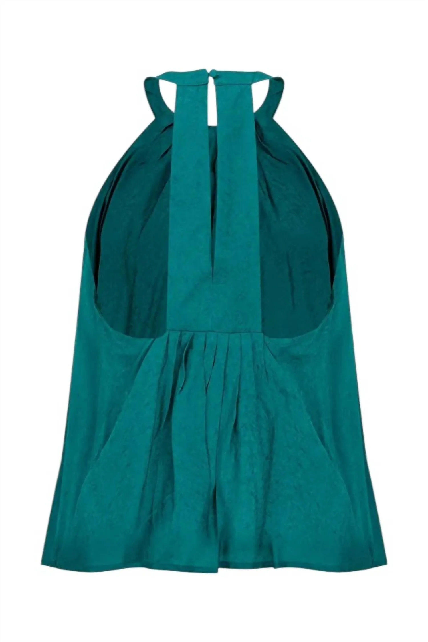Halter Neck Sleeveless Shirt In Green