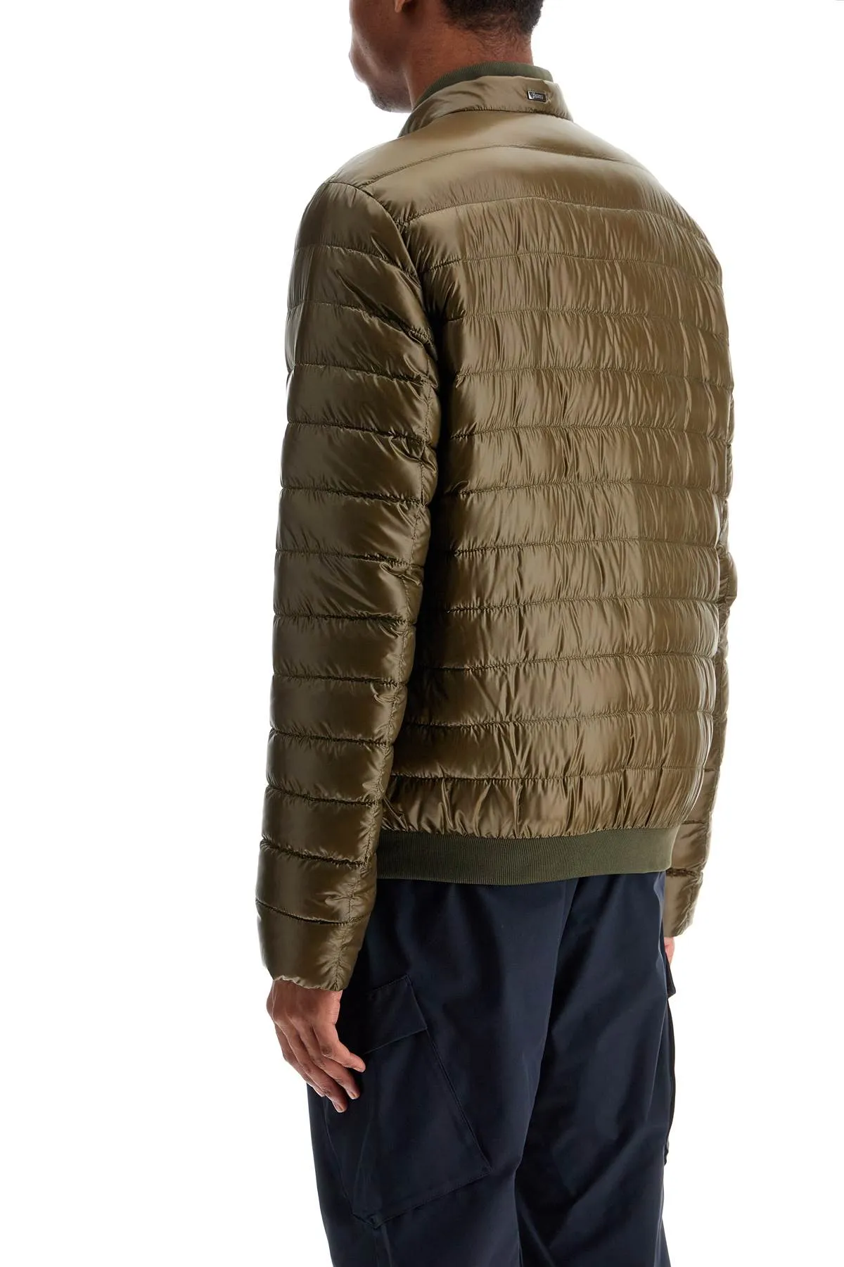Herno Men's Military  Down Jacket In Polyamide With High Collar