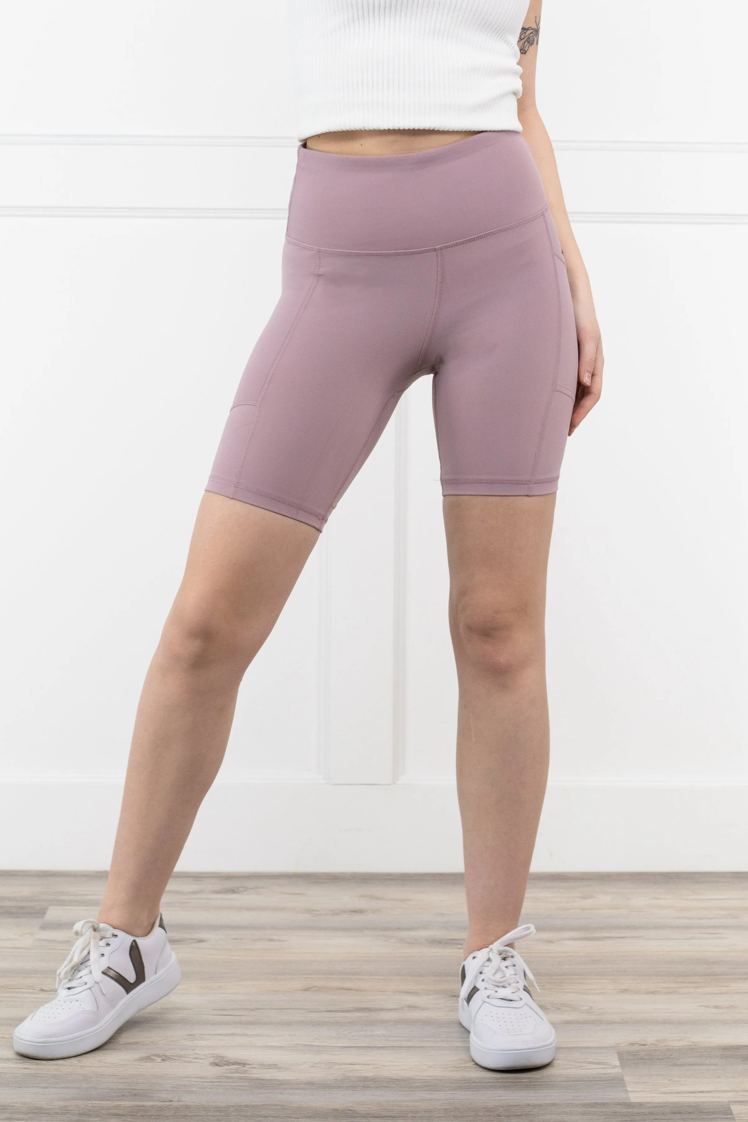 High-Impact Women's High-Waistband Biker Shorts