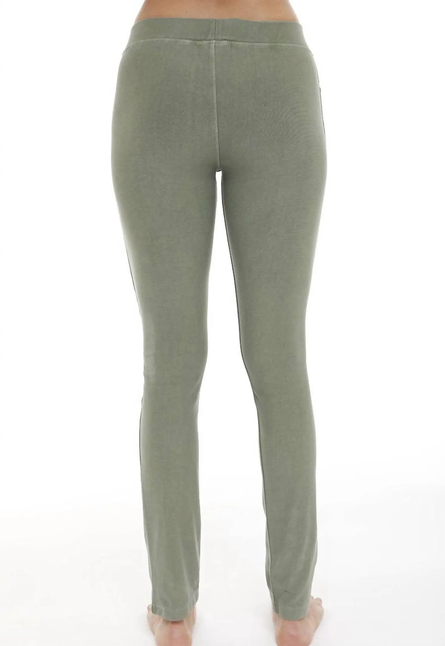 High Rise Capri In Olive