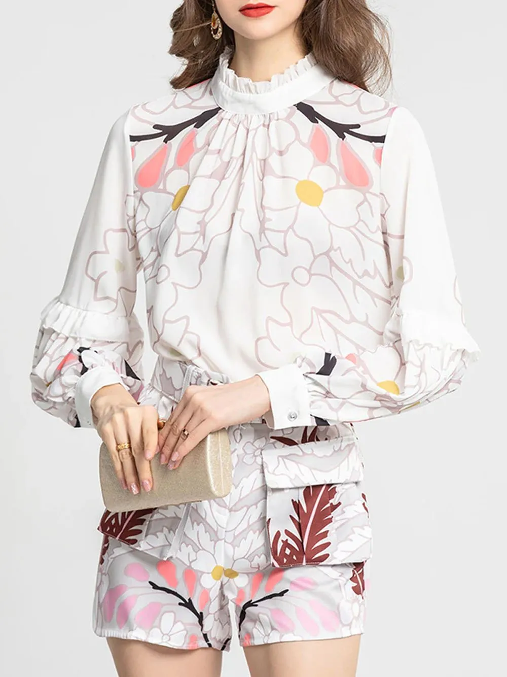 HONEY Blouse & Shorts Set