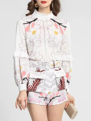 HONEY Blouse & Shorts Set