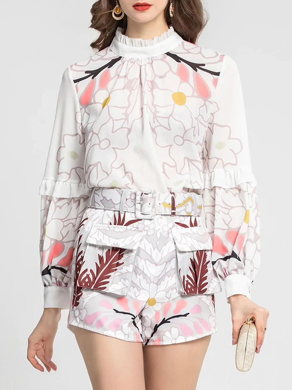 HONEY Blouse & Shorts Set