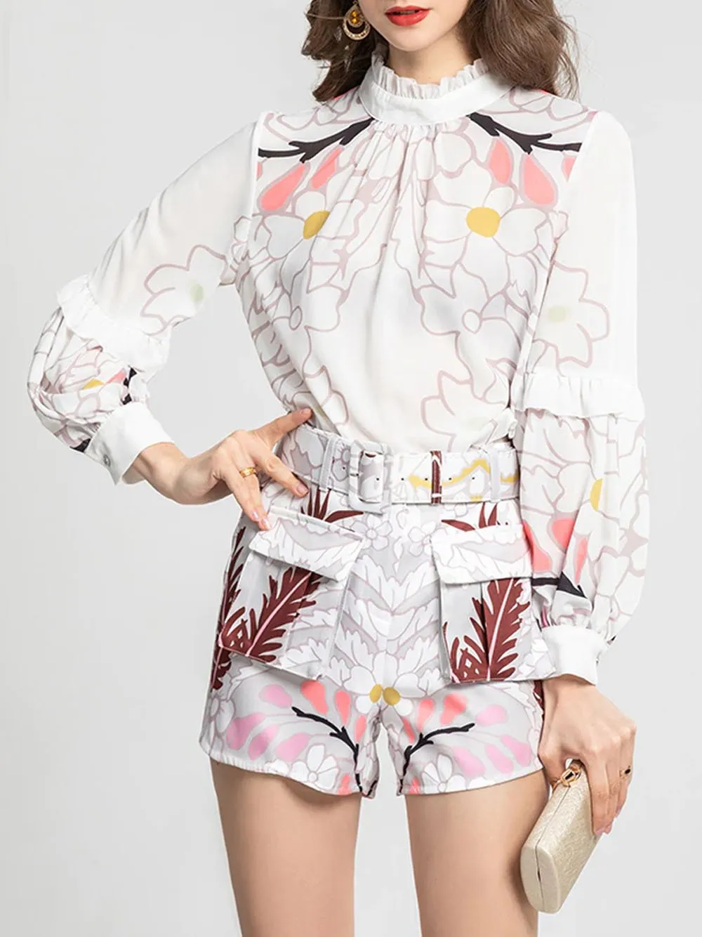 HONEY Blouse & Shorts Set
