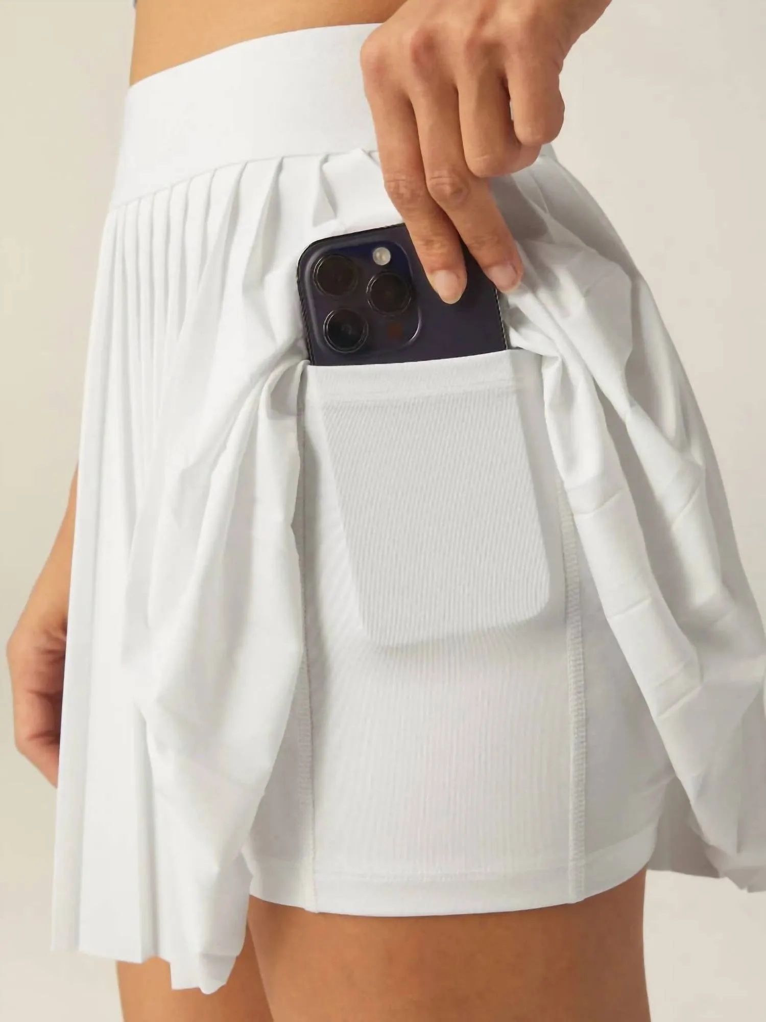 If You Pleats Mini Skirt In True White