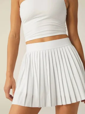 If You Pleats Mini Skirt In True White