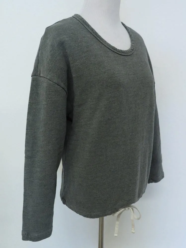 James Perse Women's Sweater: Green Cotton Blend Size 0, Pre-owned