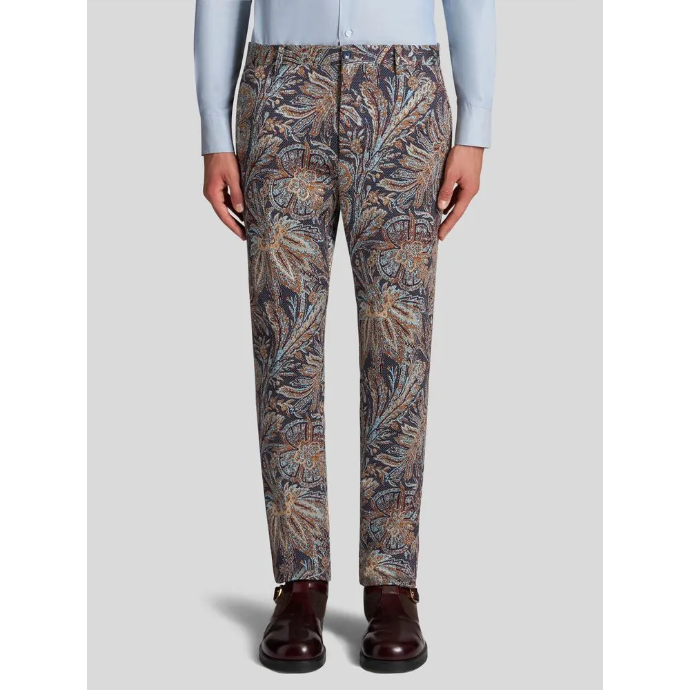 JERSEY JACQUARD TROUSERS