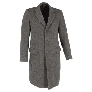 Jil Sander Long Coat in Grey Wool