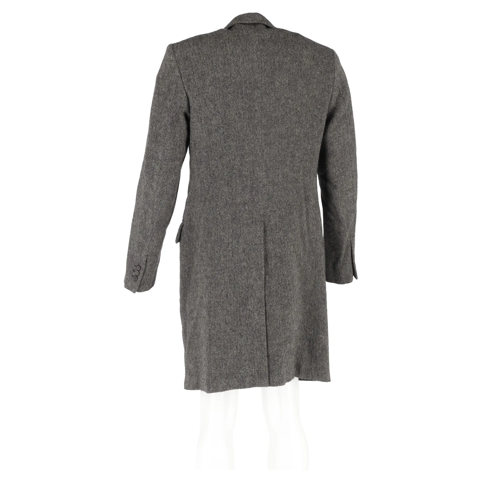 Jil Sander Long Coat in Grey Wool