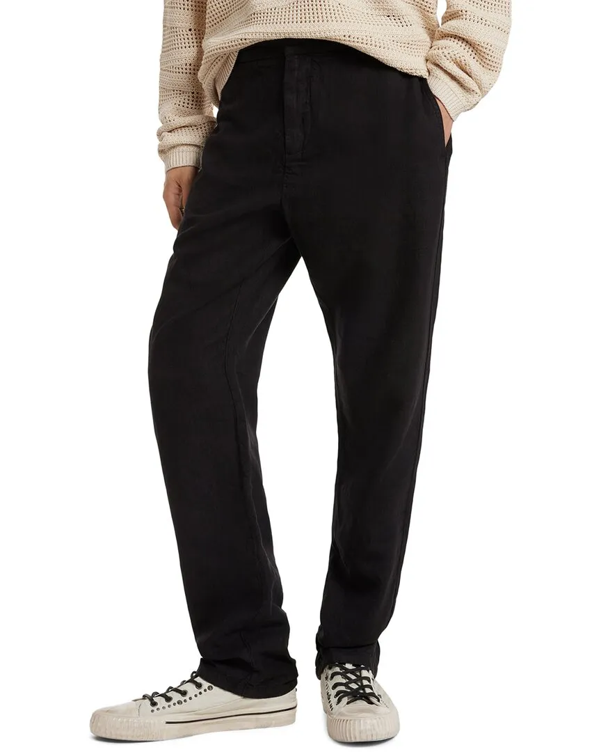 John Varvatos Sal Side Seam Pocket Linen-Blend Pant