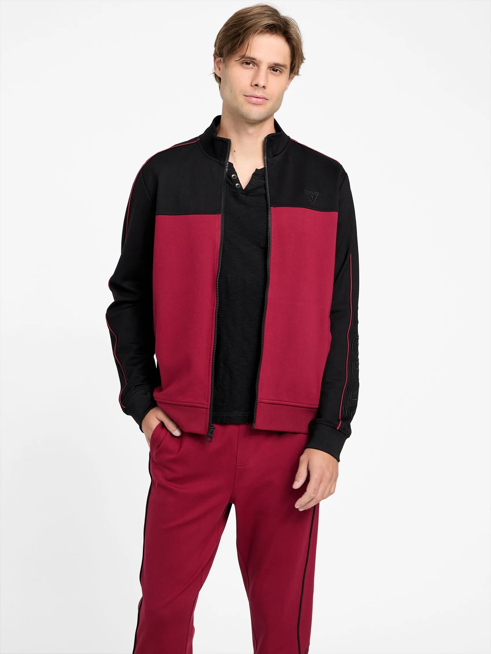 Jose Color-Block Logo Zip Jacket