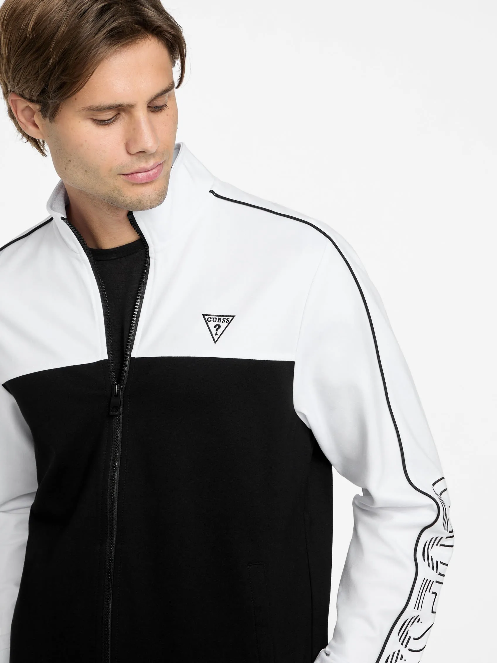 Jose Color-Block Logo Zip Jacket
