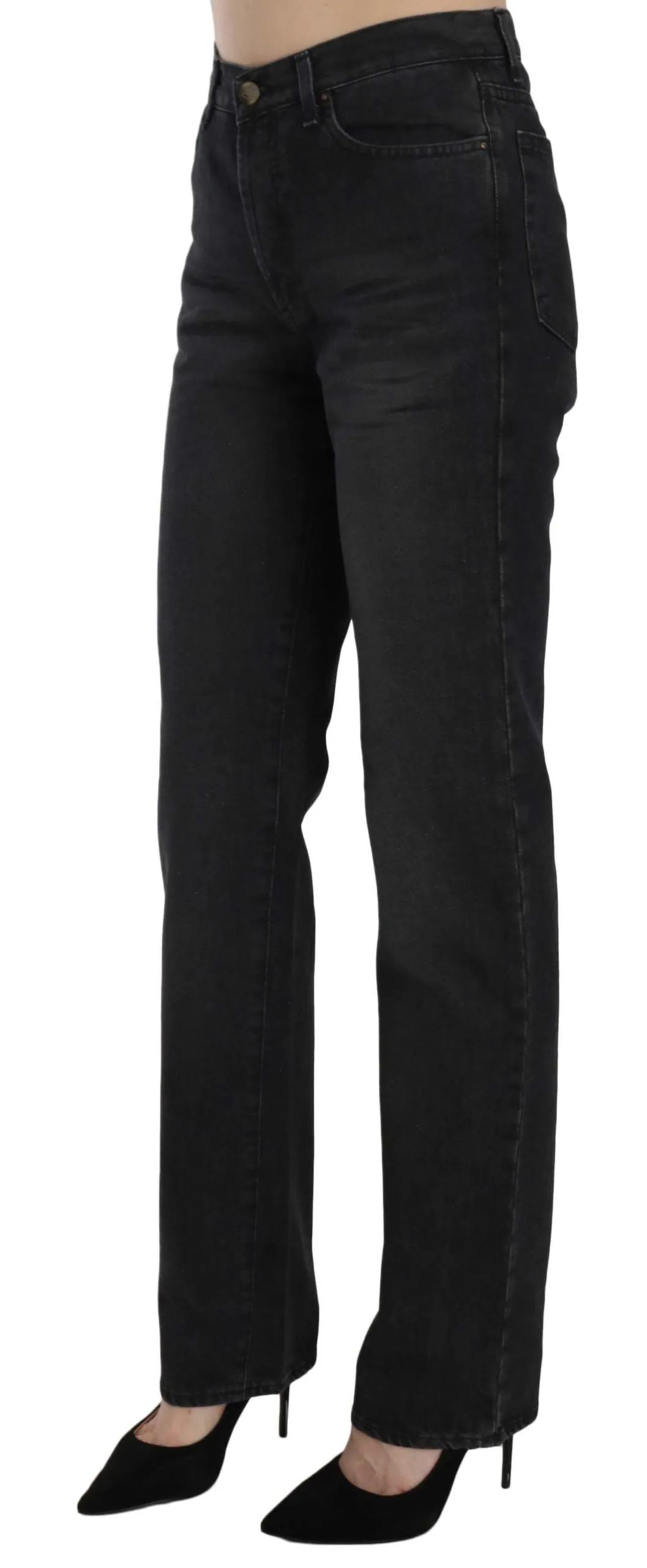 Just Cavalli  Washed High Waist Straight blue Pants Women's Jeans
