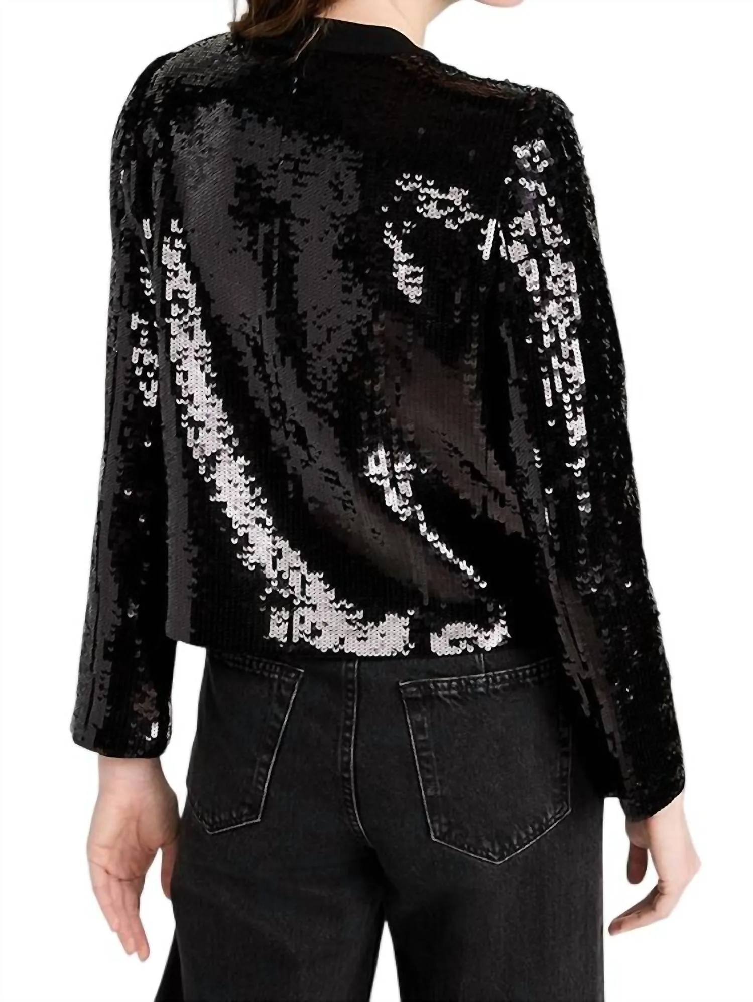 Katherine Sequin Jacket In Black