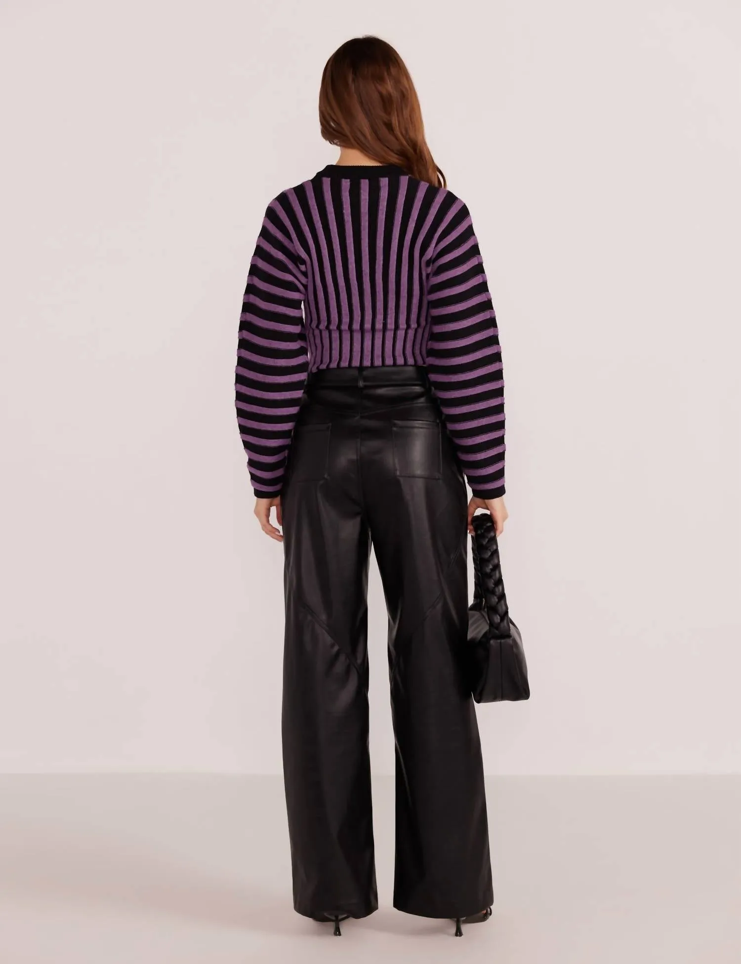 Layla Rib Sweater In Purple
