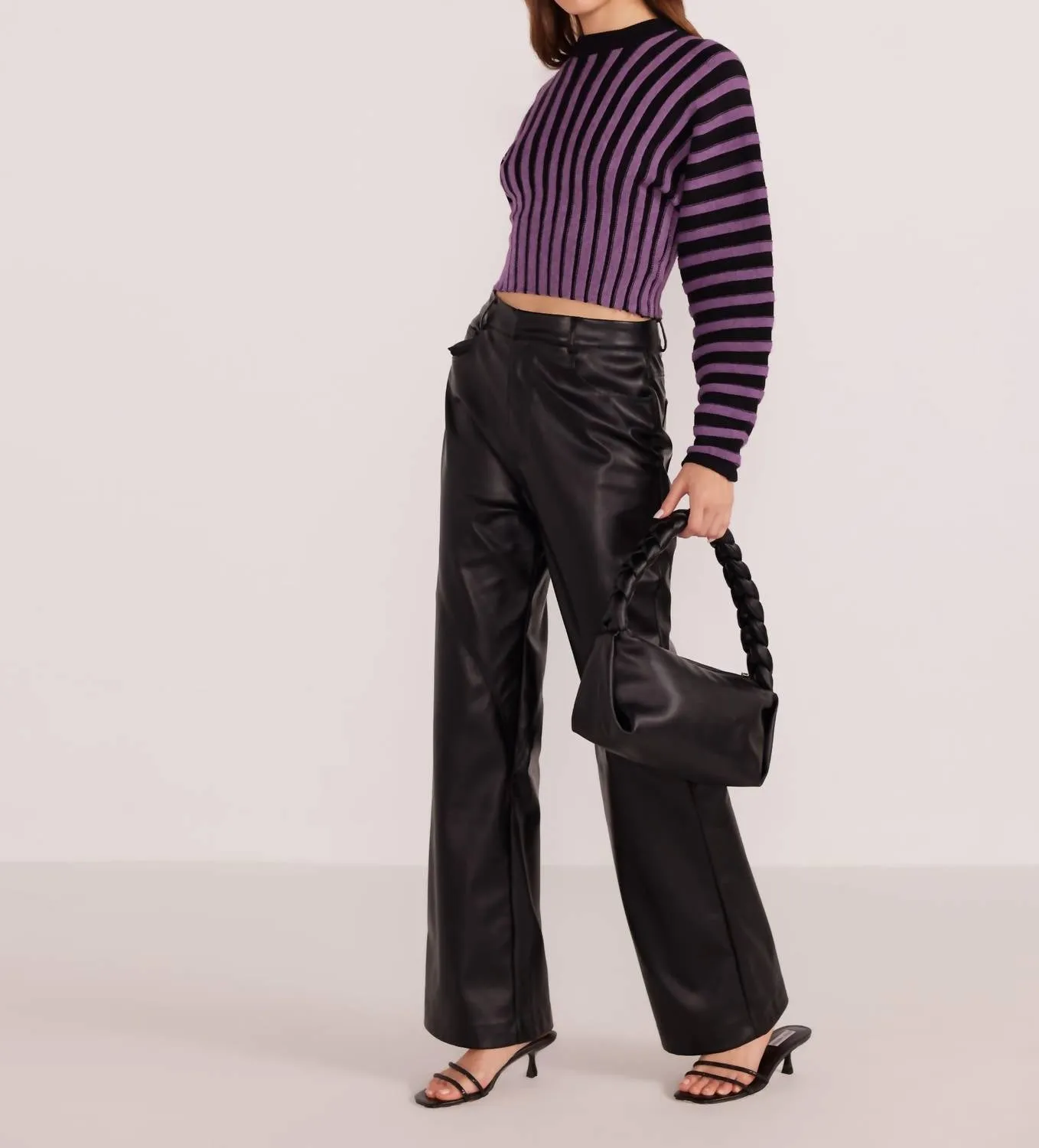 Layla Rib Sweater In Purple