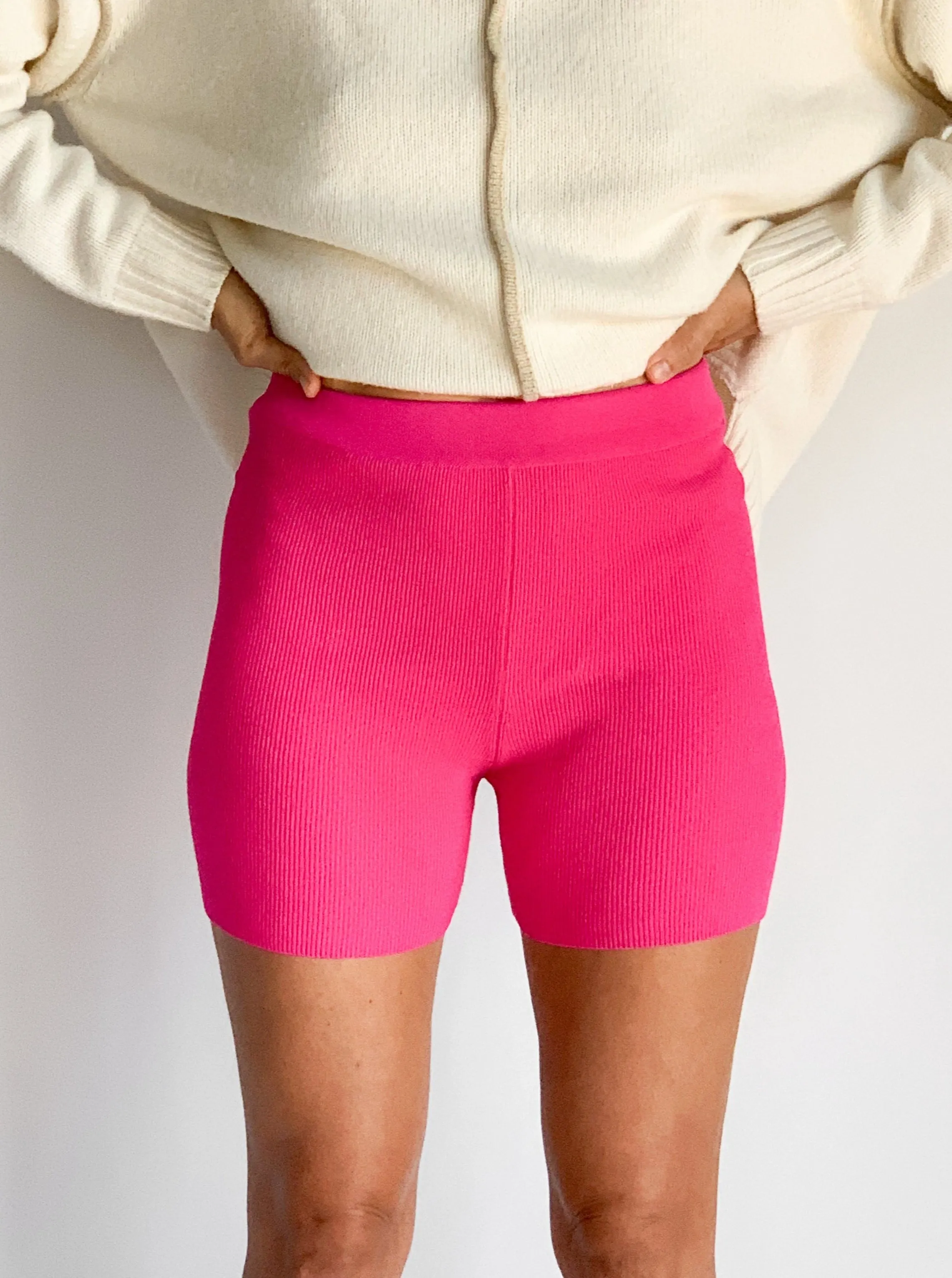 Le Short Arancia Ribbed Biker Shorts