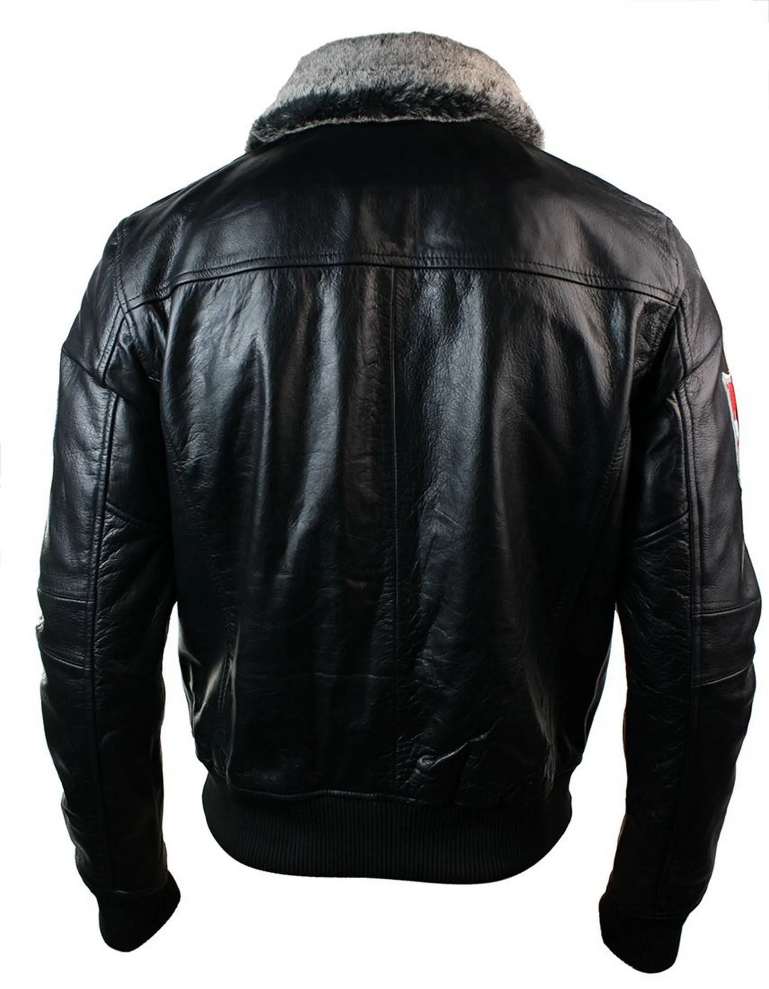 Leather Aviator Pilot Bomber Jacket