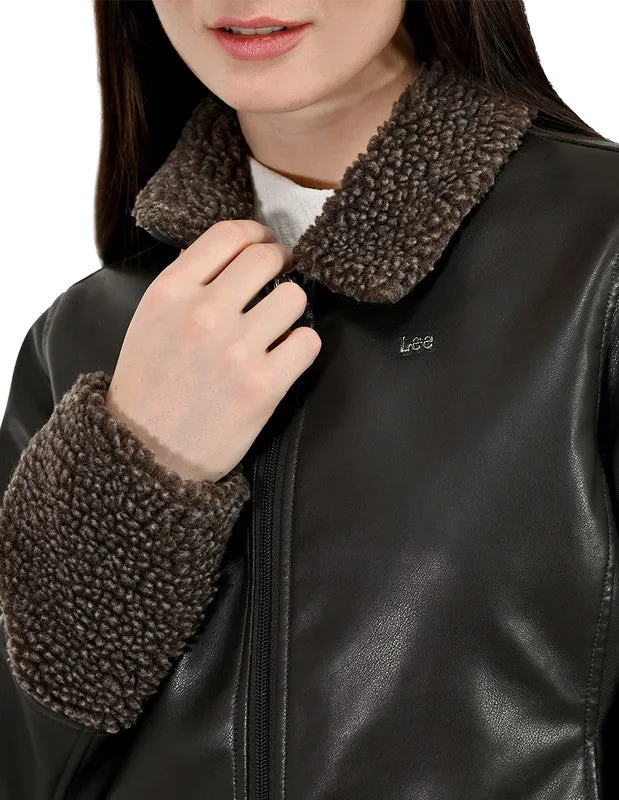 LEE Women's Fashion Jacket With Fur