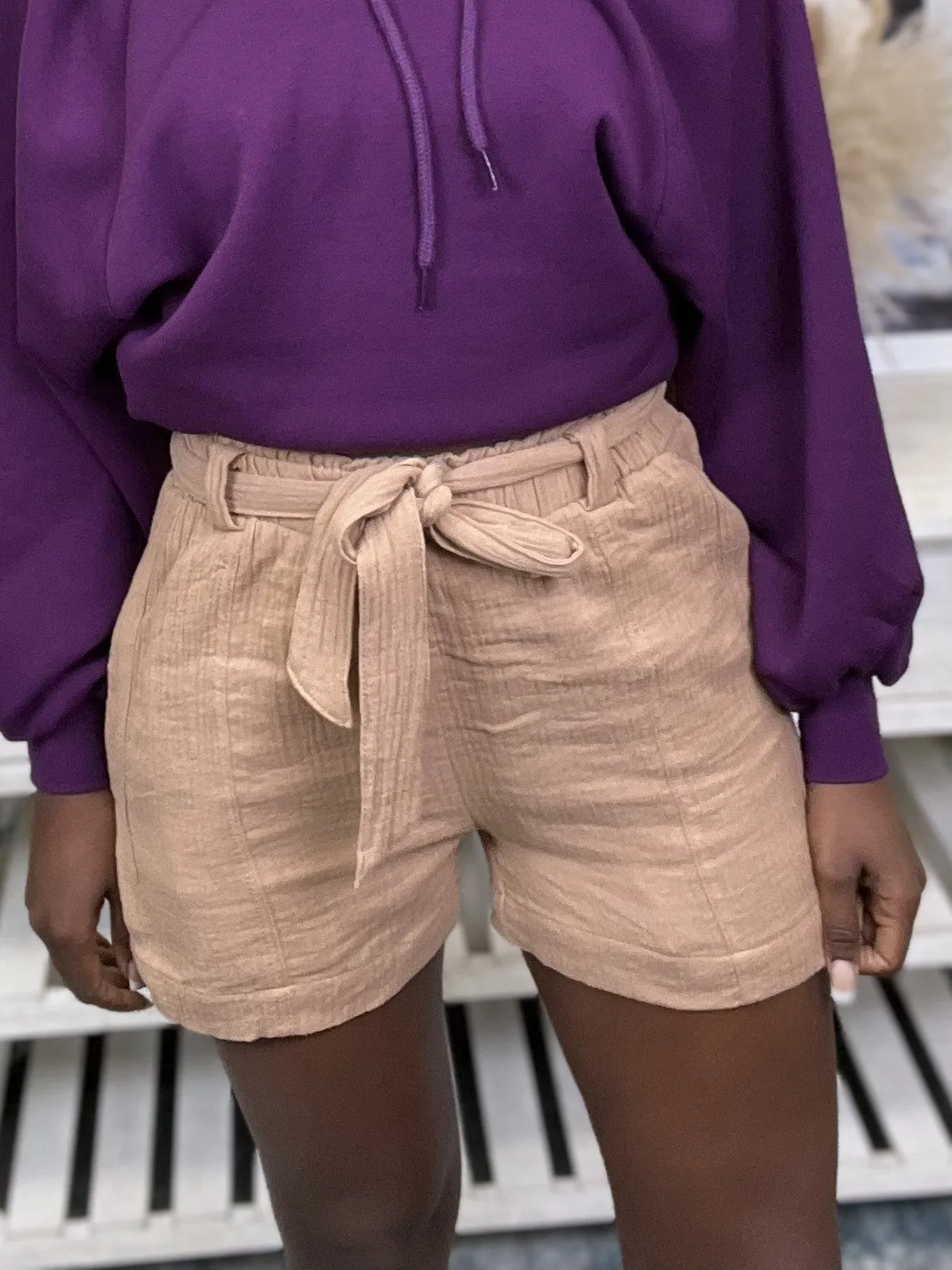 Let's Live It Up Women's Removable Belt Shorts