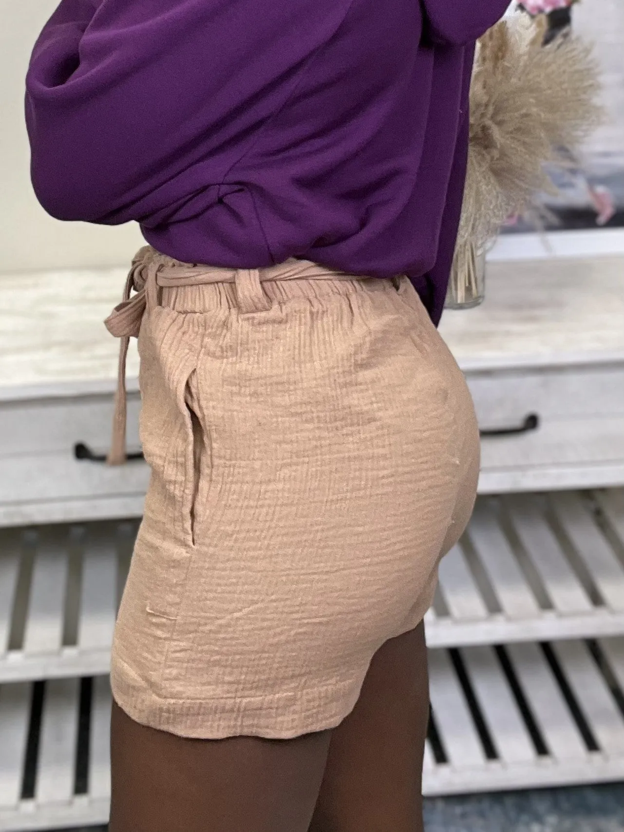 Let's Live It Up Women's Removable Belt Shorts