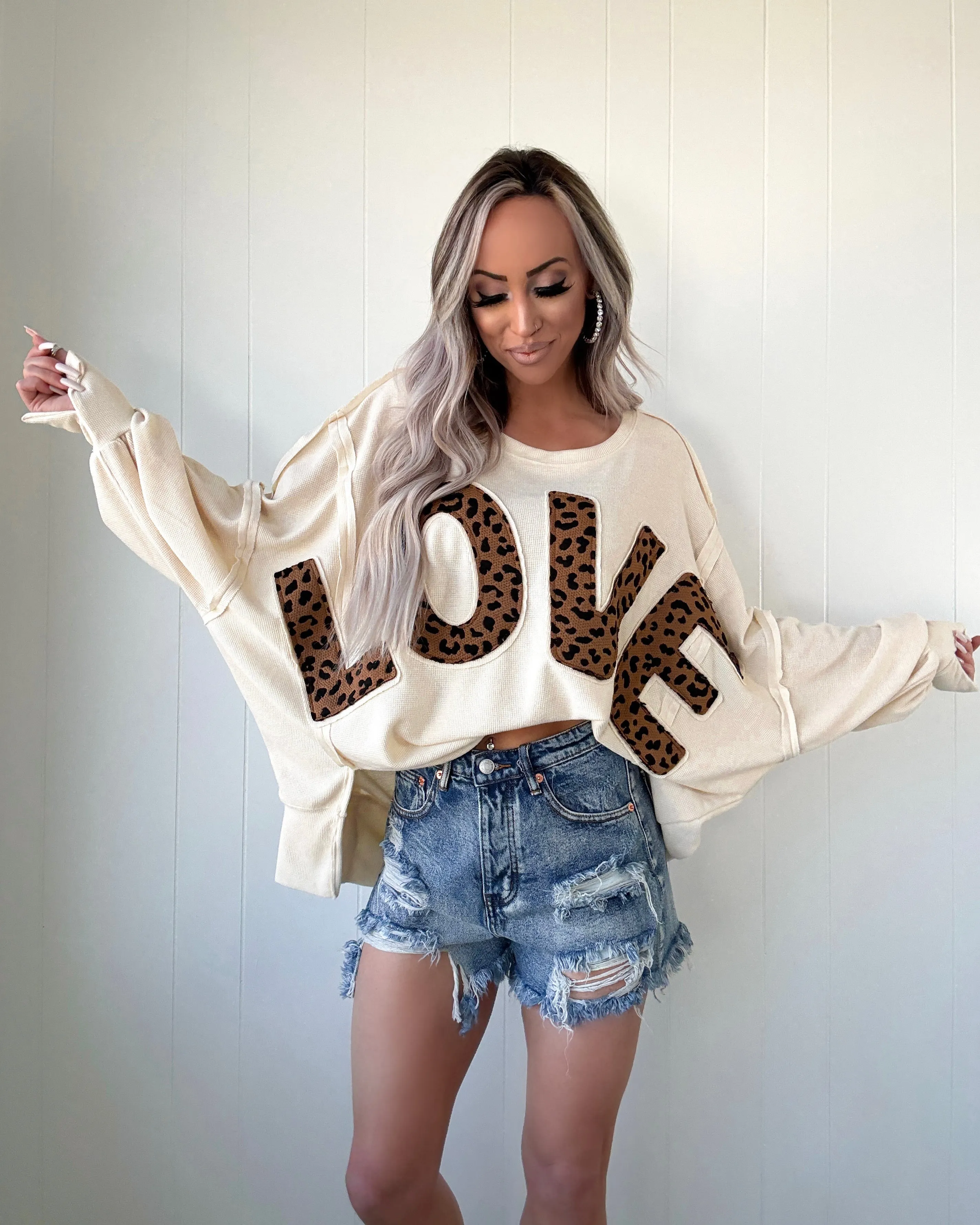 Lola Frayed Hem Denim Shorts - Medium Wash