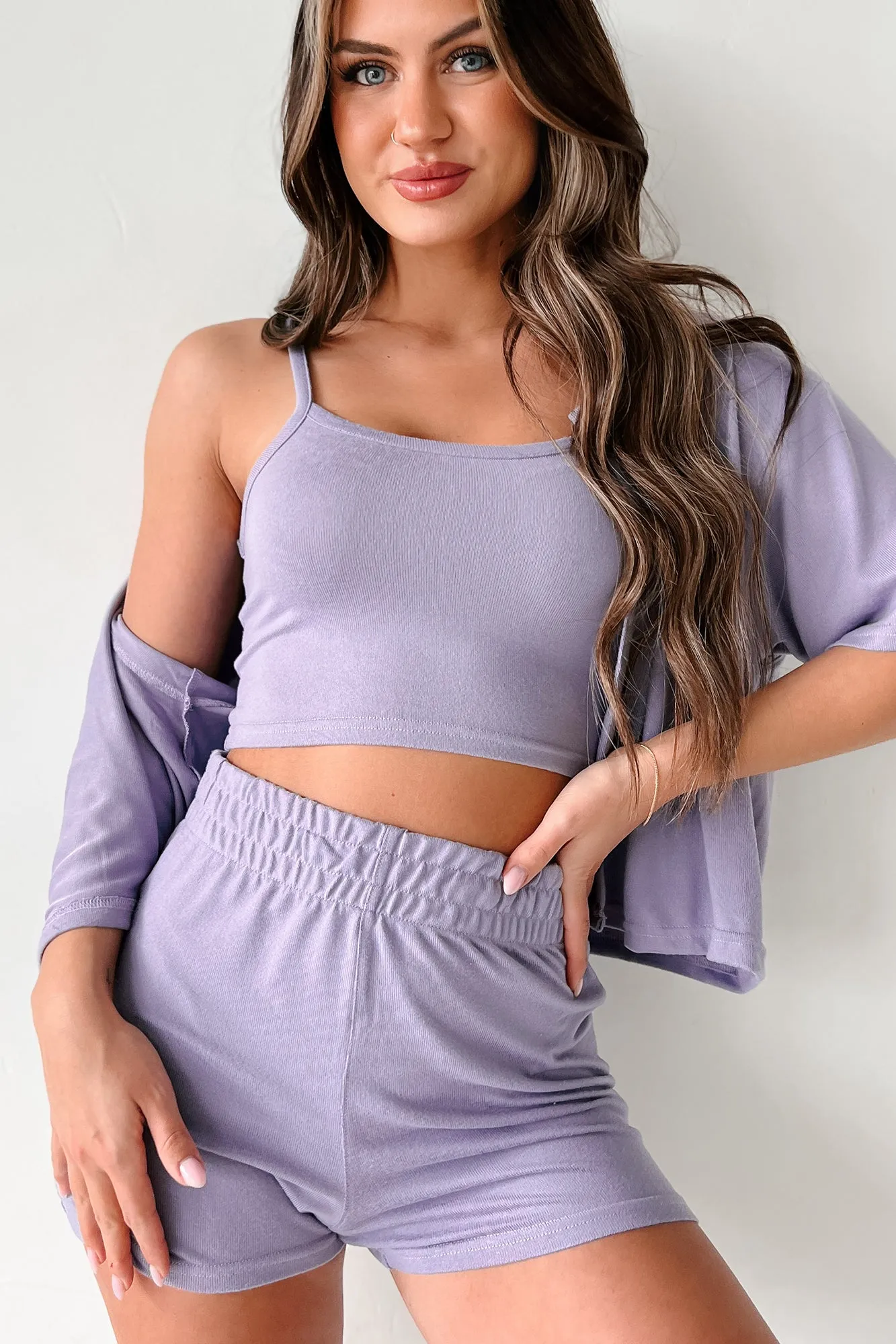Lost In Thought Three Piece Lounge Set (Purple)