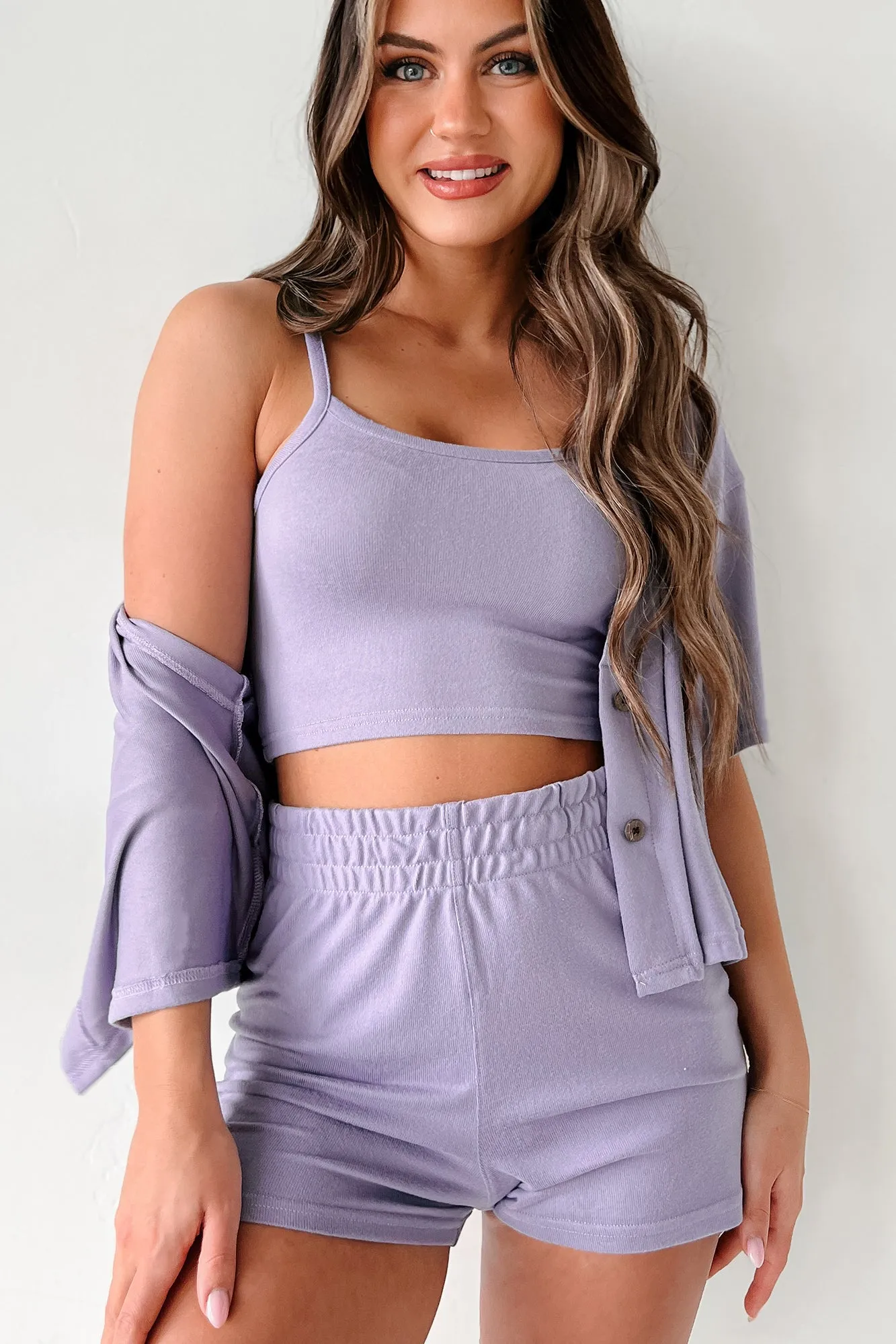 Lost In Thought Three Piece Lounge Set (Purple)