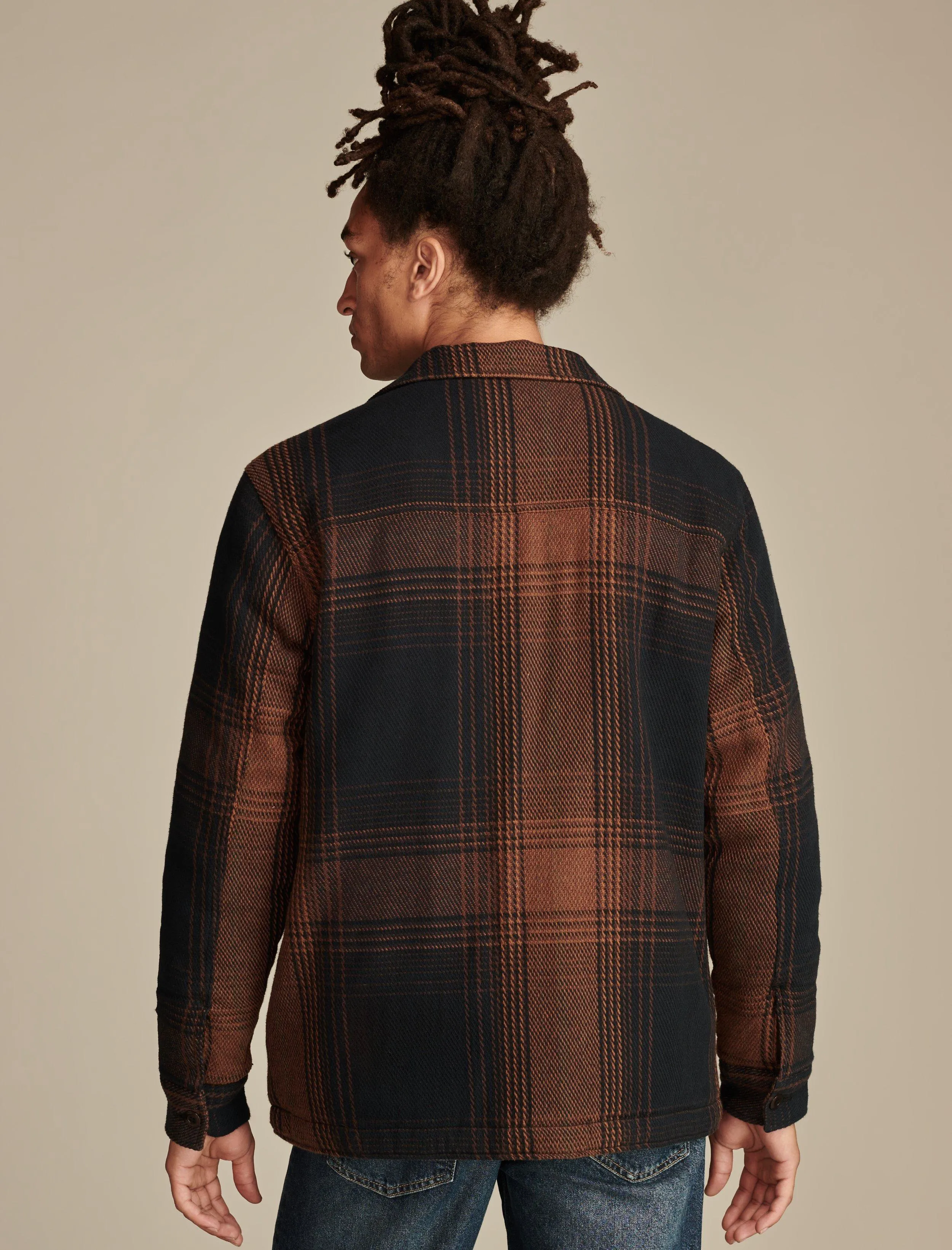 Lucky Brand Men's Plaid Shirt Jacket