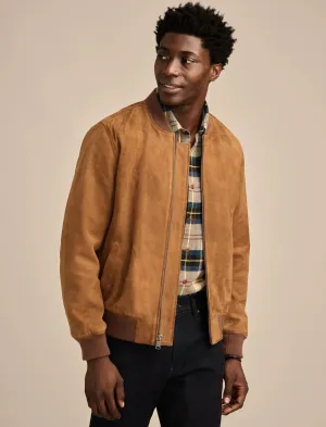 Lucky Brand Men's Suede Bomber Jacket