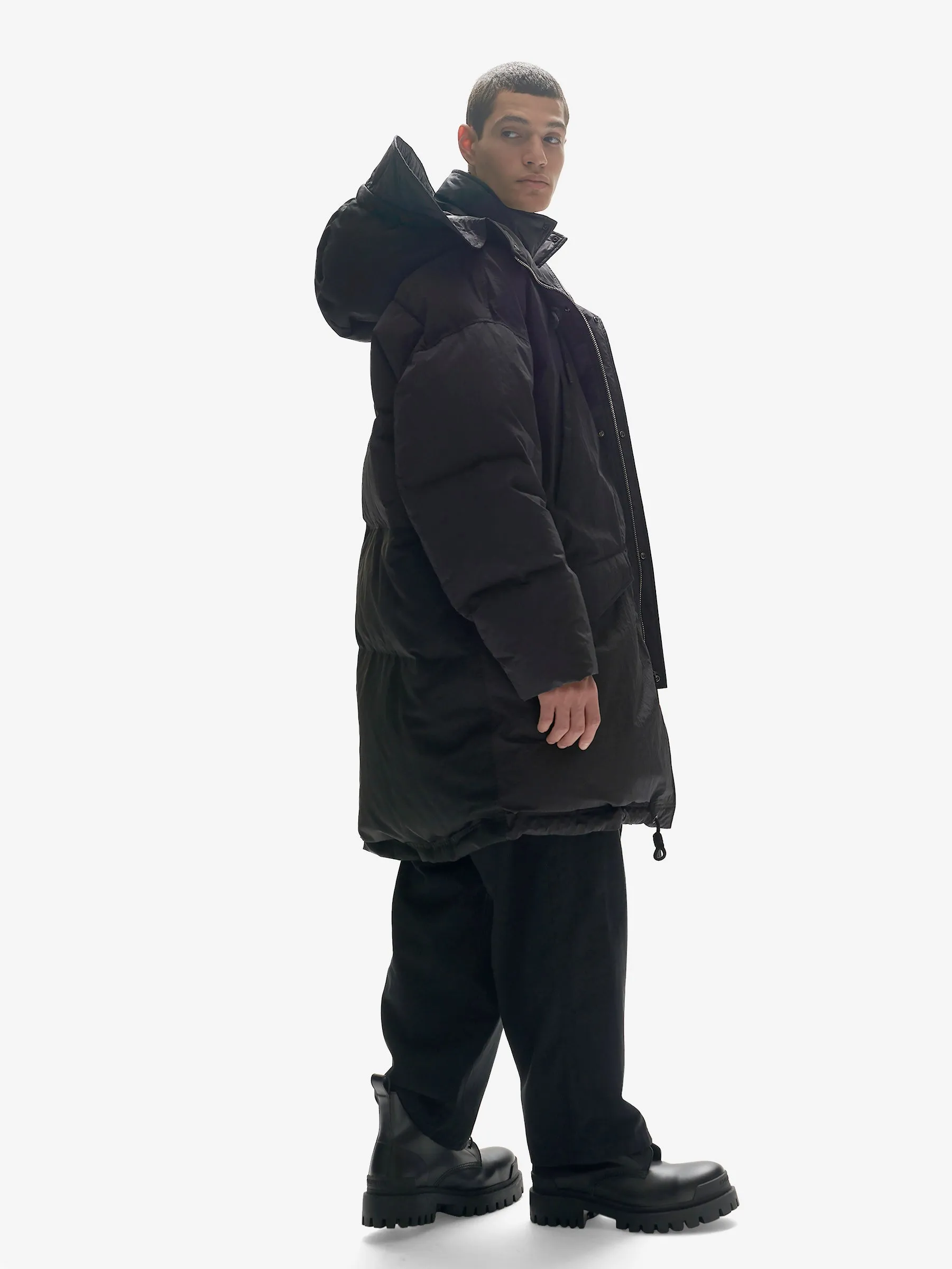 M Long Down Puffer - Black