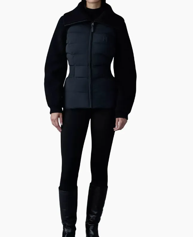 Mackage Women's Foxy Mixed Media Jacket, Black
