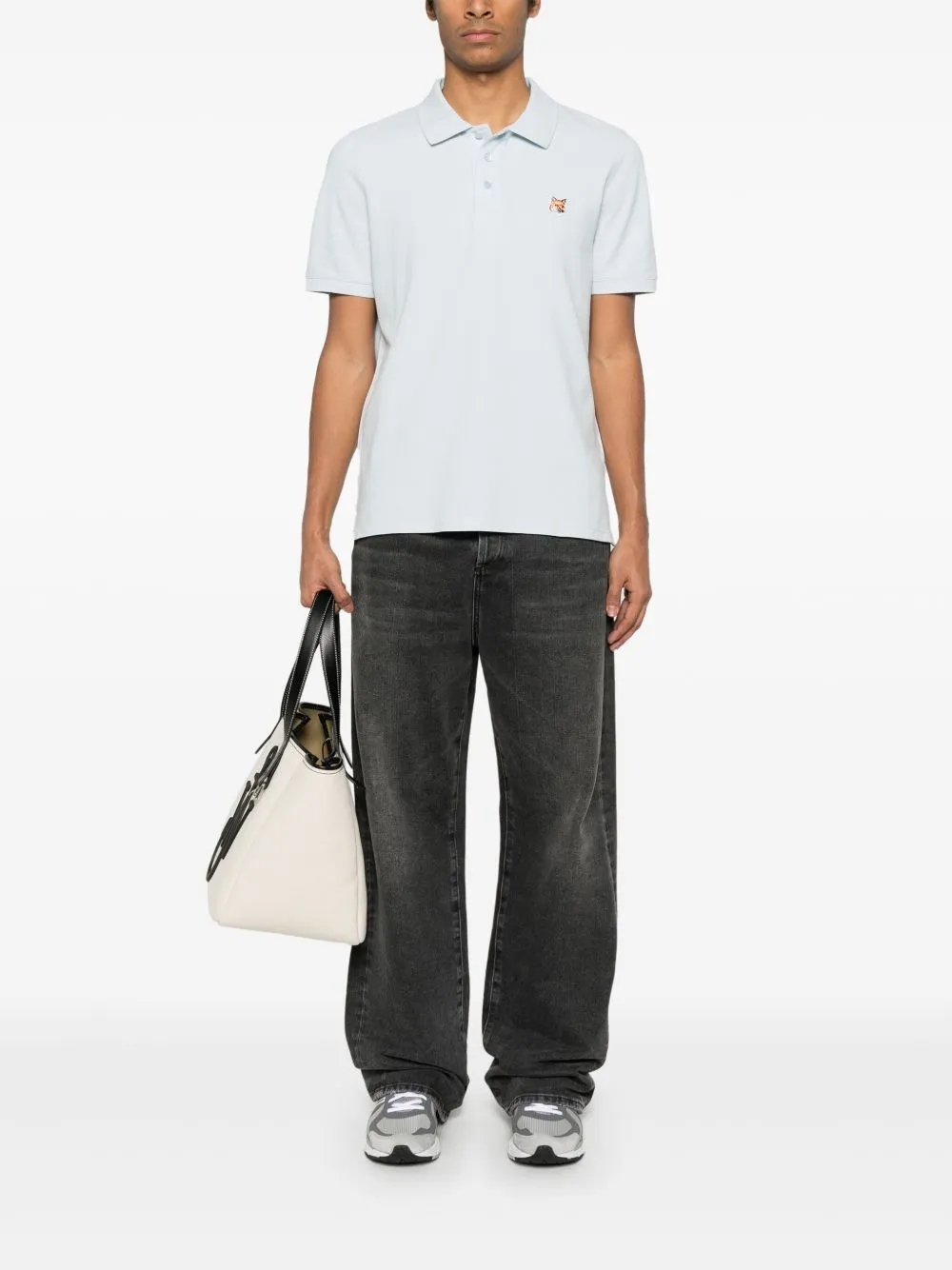 Maison Kitsune Men's' T-Shirts And Polos Clear blue